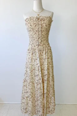 Floral Strapless Maxi Dress