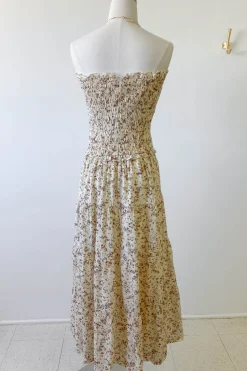 Floral Strapless Maxi Dress