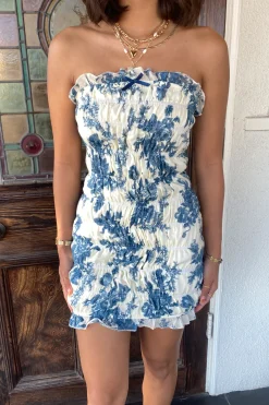 Floral Strapless Mini Dress
