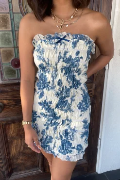 Floral Strapless Mini Dress