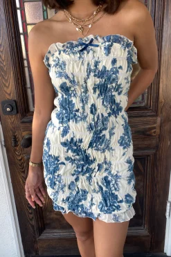 Floral Strapless Mini Dress