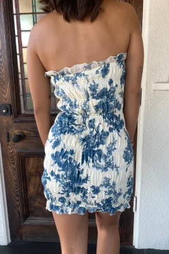 Floral Strapless Mini Dress
