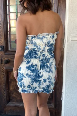 Floral Strapless Mini Dress