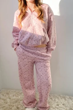 Floral Zip Up Hoodie