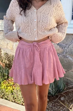 Flounce Textured Mini Skort