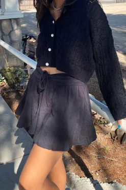 Flounce Textured Mini Skort