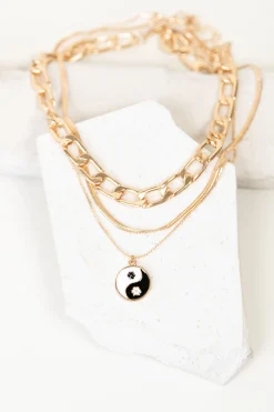 Flower Yin and Yang Necklace