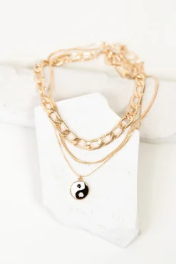 Flower Yin and Yang Necklace