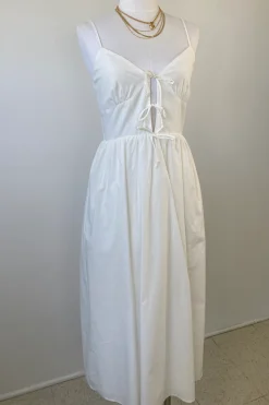 Front Tie Midi Dress