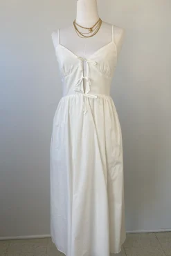 Front Tie Midi Dress