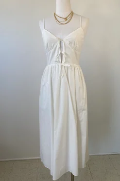 Front Tie Midi Dress