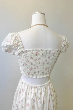 Front Tie Puff Sleeve Top