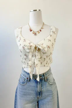 Front Tie Sleeveless Top