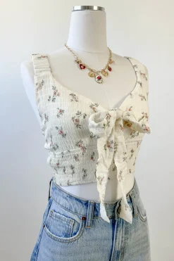 Front Tie Sleeveless Top
