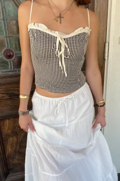 Gingham Corset Top