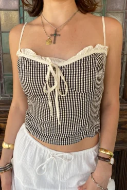 Gingham Corset Top