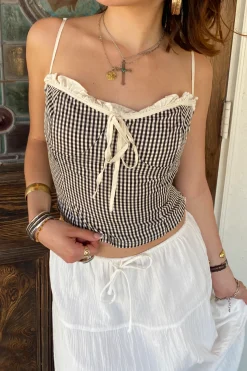 Gingham Corset Top