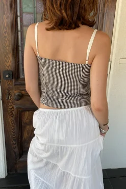 Gingham Corset Top