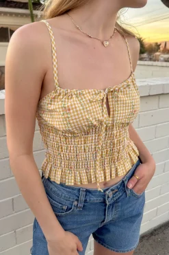 Gingham Floral Cami Top