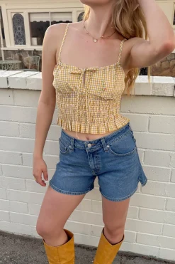 Gingham Floral Cami Top