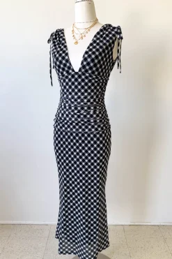 Gingham Maxi Dress