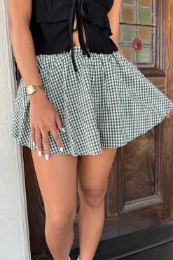 Gingham Mini Skirt