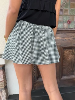 Gingham Mini Skirt