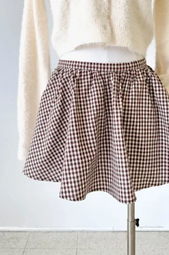 Gingham Mini Skirt
