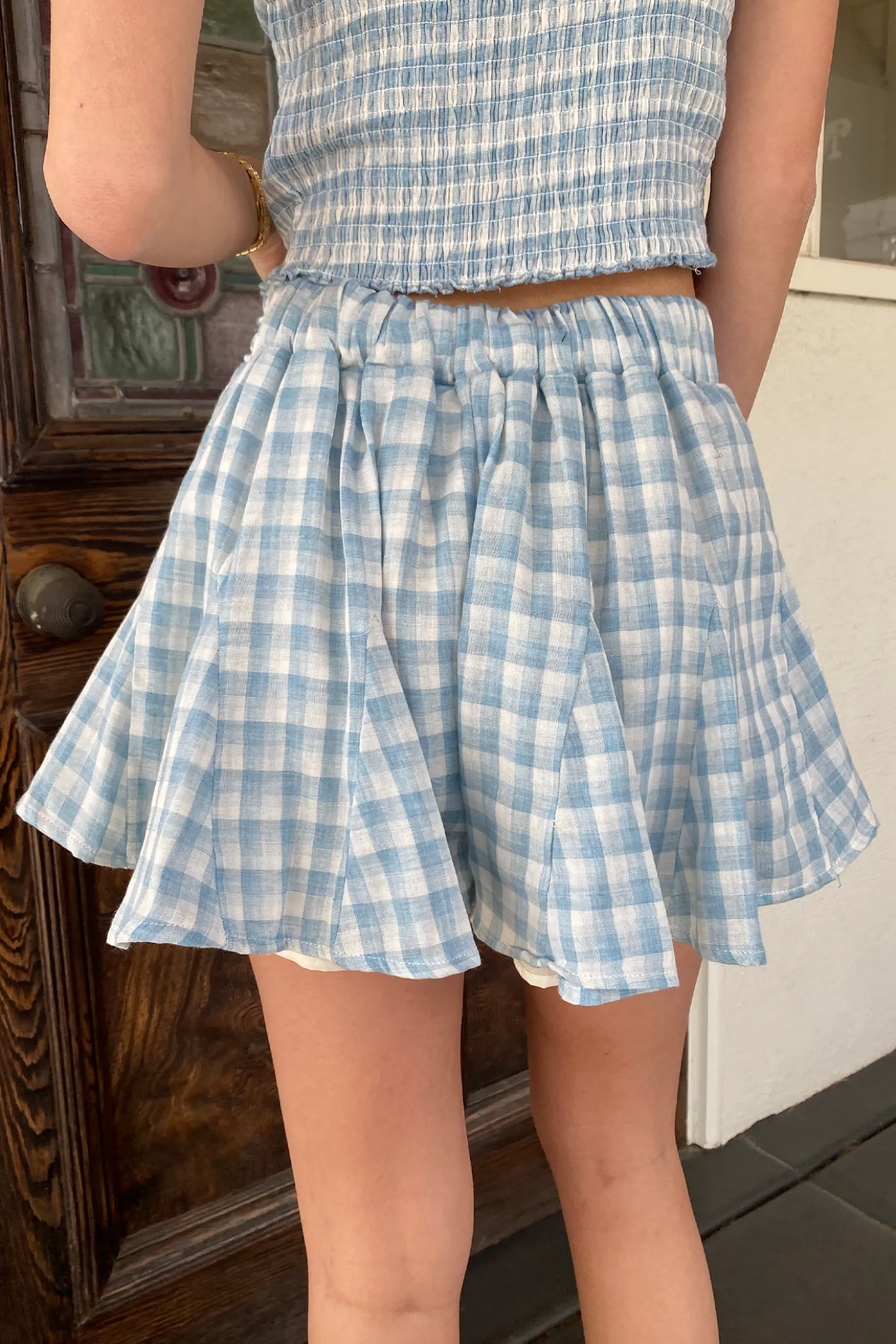 Gingham Short Skort