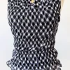 GIngham Sleeveless Stretch Lace Top