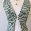 Gingham Split Front Top