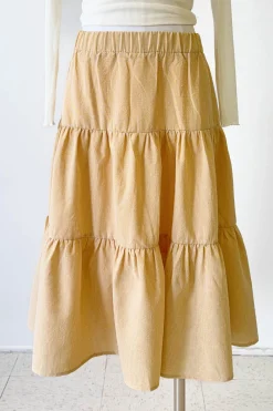Gingham Tiered Maxi Skirt