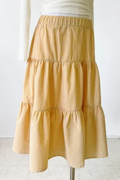 Gingham Tiered Maxi Skirt