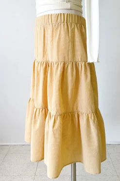Gingham Tiered Maxi Skirt