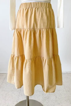 Gingham Tiered Maxi Skirt