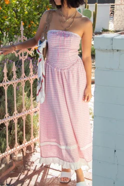 Gingham Tube Dress