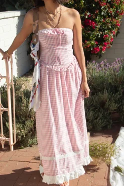Gingham Tube Dress
