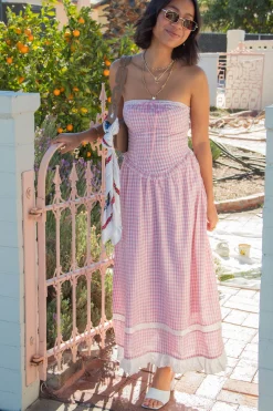 Gingham Tube Dress