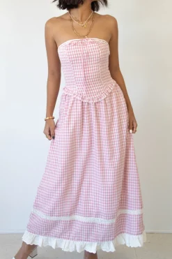 Gingham Tube Dress