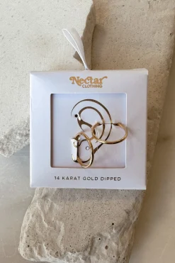 Gold Cuff Earring Set