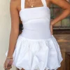 Halter Mini Bubble Dress