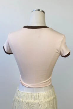 Horseshoe Embroidered Ringer Tee