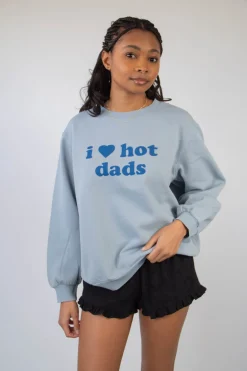 Hot Dads Graphic Crew Sweatshirt