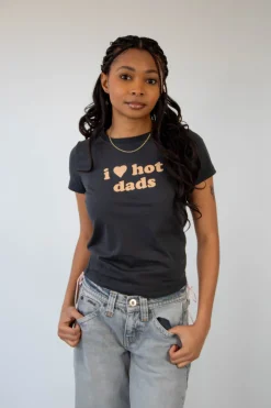 Hot Dads Long Loose Graphic Baby Tee