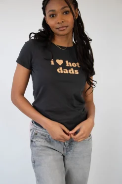 Hot Dads Long Loose Graphic Baby Tee