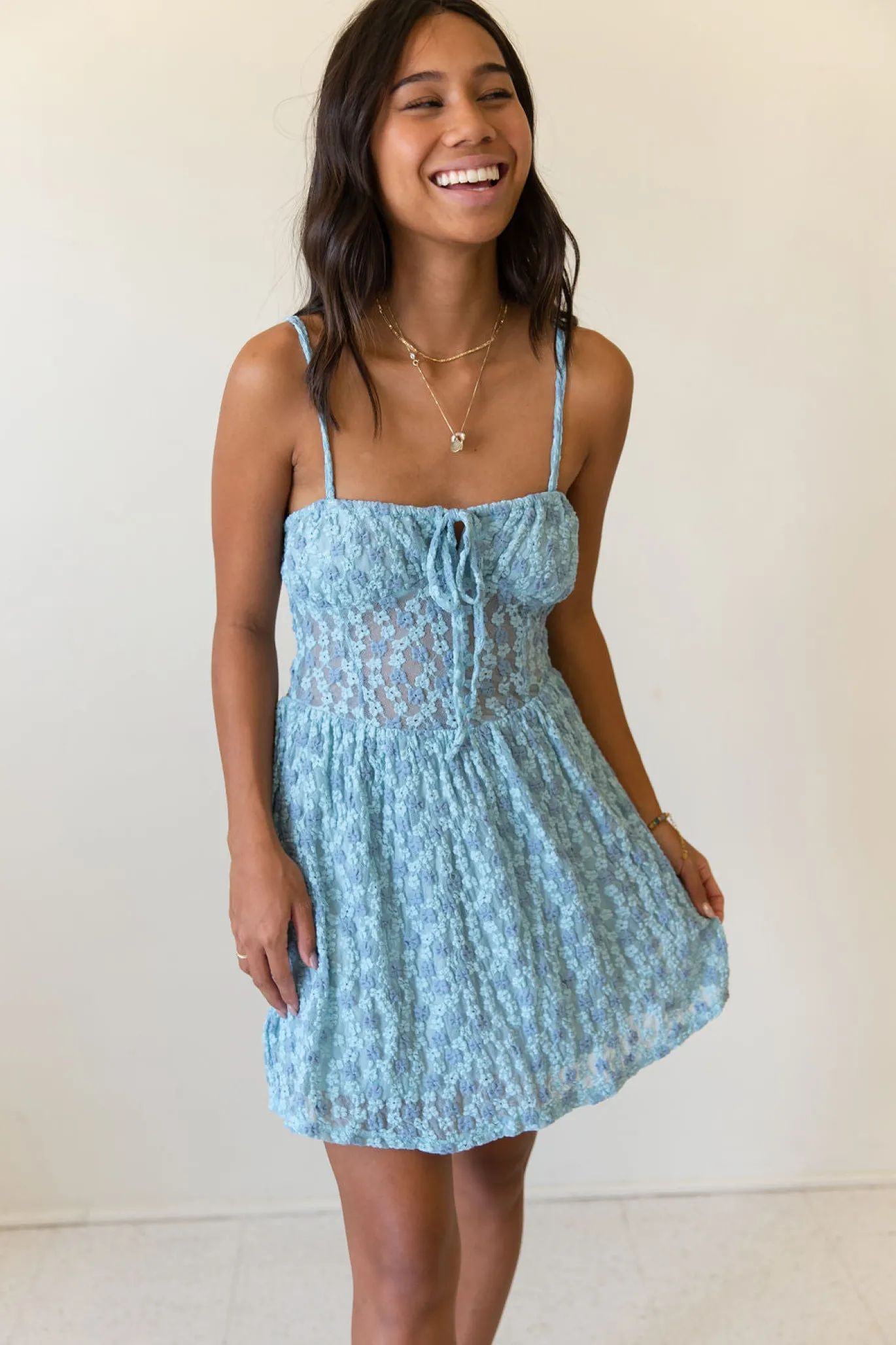 Lace Corset Mini Dress