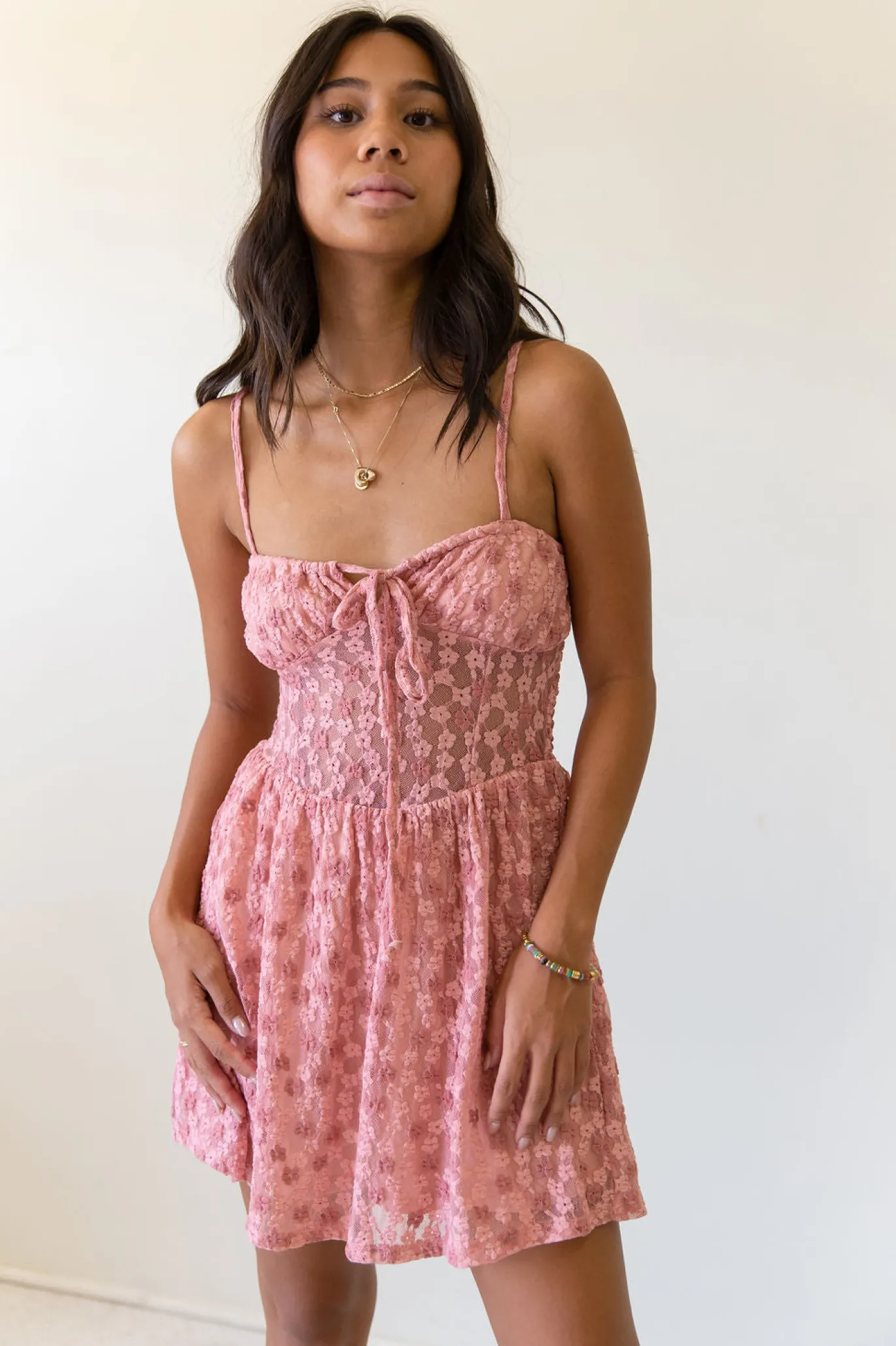 Lace Corset Mini Dress