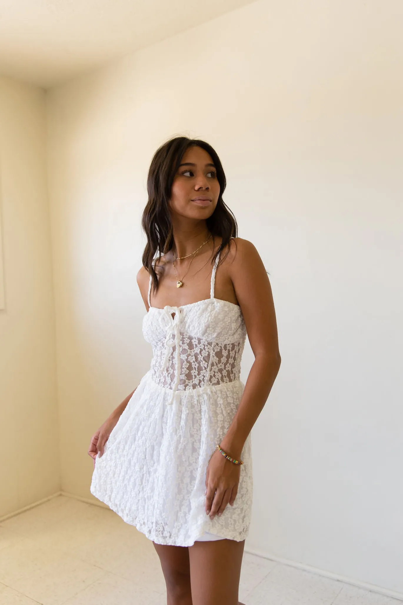 Lace Corset Mini Dress