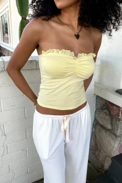 Lace Trim Tube Top