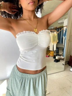 Lace Trim Tube Top